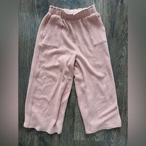 Cozy Pink Knit Kids Pants